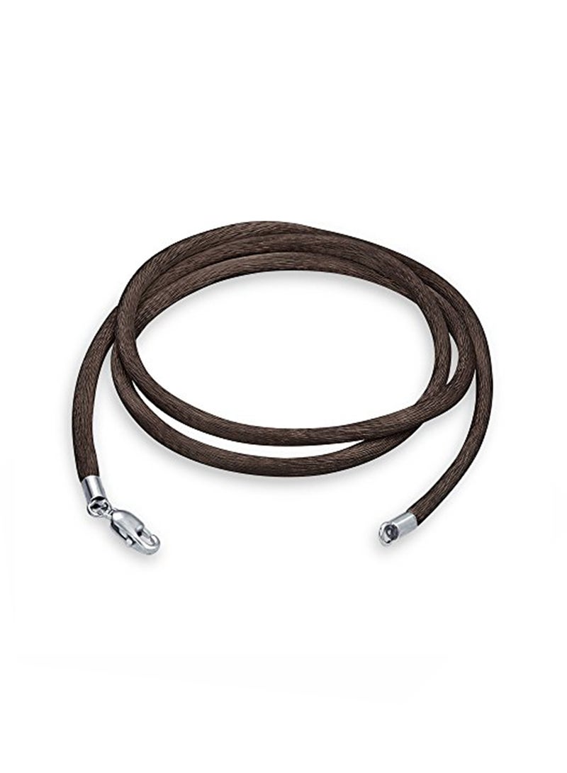 BLING JEWELRY - Silver Plated Basemetal Cord Necklace - Image 1