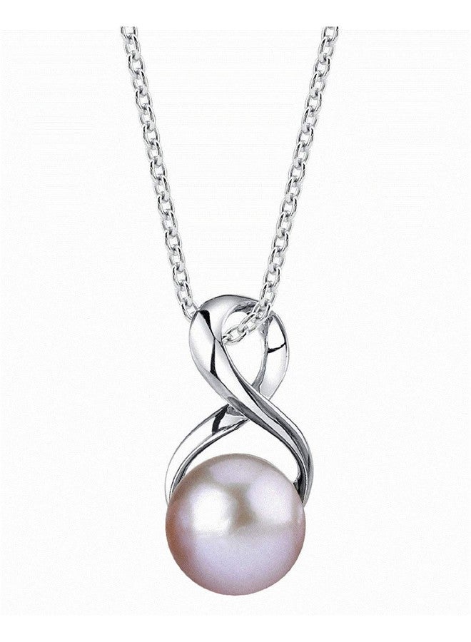 The Pearl Source 925 Sterling Silver Pendant Necklace With Pearl 