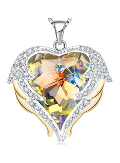 Mevecco Brass Heart Shaped Pendant Necklace 