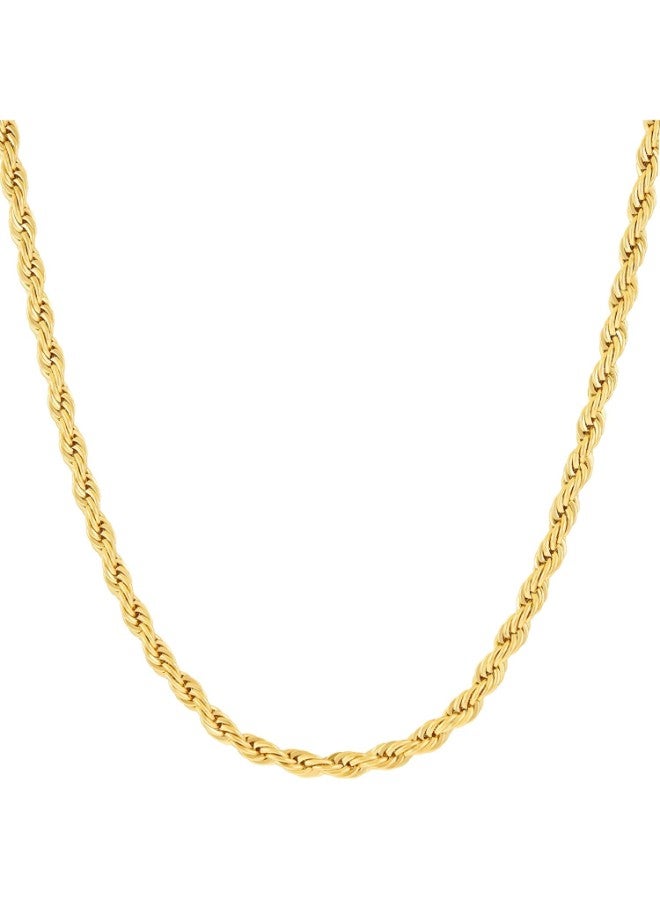 Lifetime Jewelry Gold Plated Basemetal Rope Chain Pendant Necklace 
