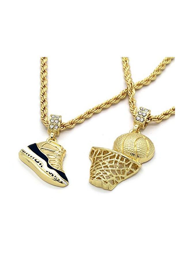 L & L Nation - Brass Rope Chain Pendant Necklace - Image 1