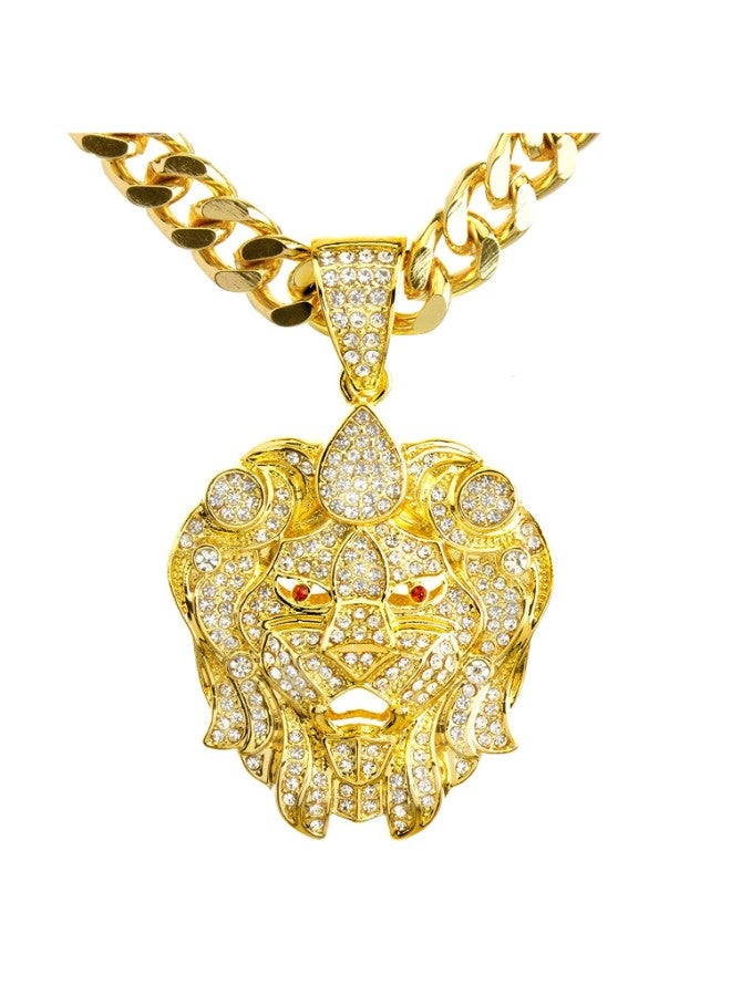 Gold Plated Basemetal Pendant Necklace With Zircon - v1552134839/N21642434A_1