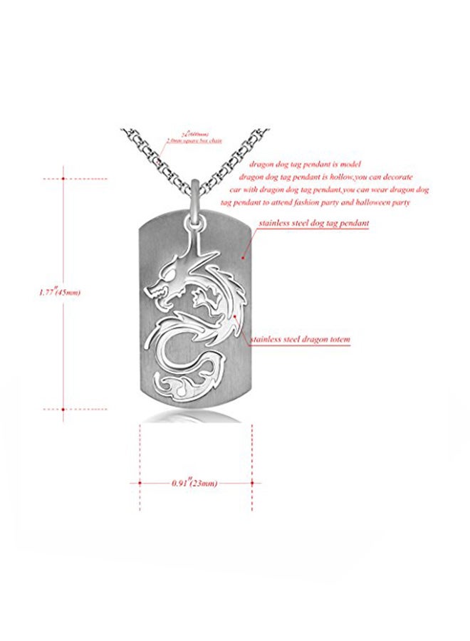 Xusamss Stainless Steel Dragon Pendant Necklace - Image 2