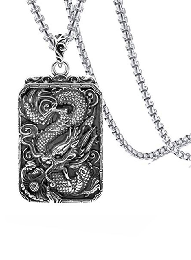 Xusamss Stainless Steel Dragon Pendant Necklace - Image 1