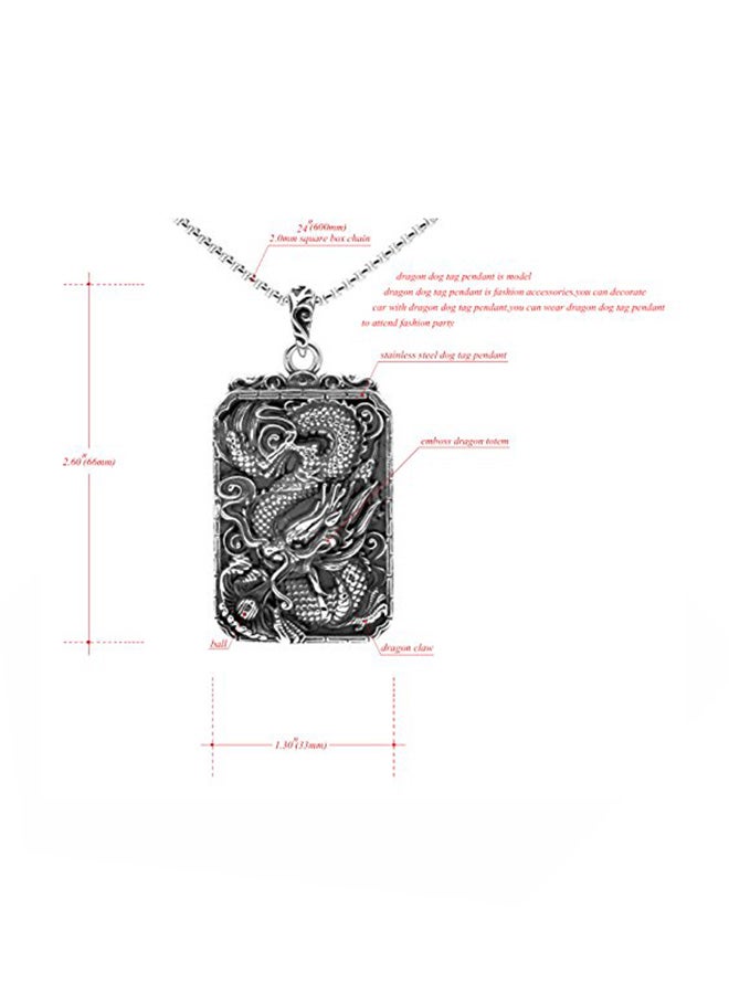 Xusamss Stainless Steel Dragon Pendant Necklace - Image 2