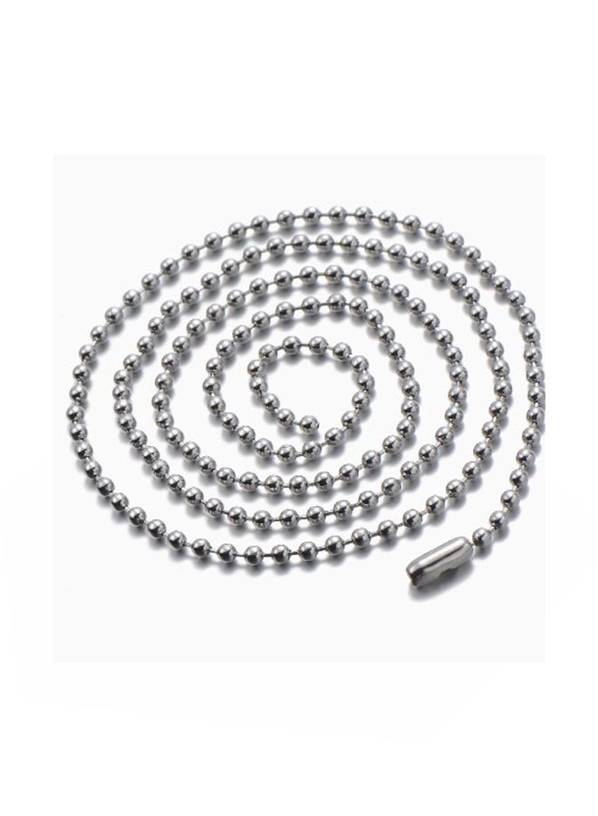 كول ستيل آند بيوند قلادة بسلسلة مزودة بدلاية على شكل كرة مصنوعة من الستانلس ستيل - Image 2