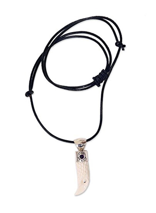 NOVICA 925 Sterling Silver Pendant Necklace With Amethyst - Image 1