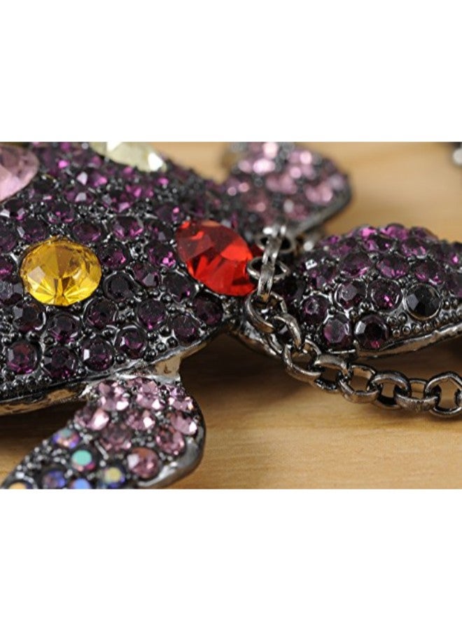 Alilang Tortoise Pendant Necklace With Crystal  - Image 4