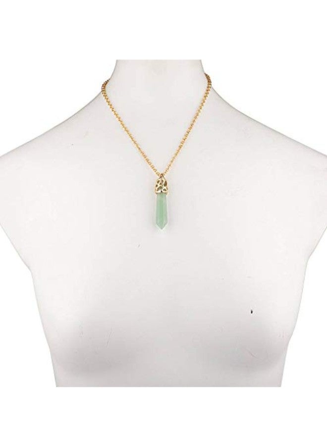Lux Accessories Brass Crystal Pendant Necklace  - Image 2