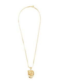 Gold Softball Glove and Hanging Ball Necklace - v1552138626/N21635762A_1