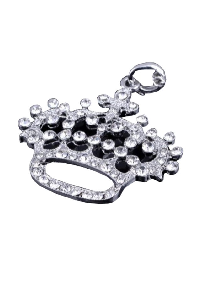 Alilang Silvery Tone Princess Pendant Necklace With Rhinestones  - Image 1