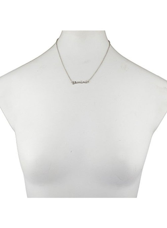 Lux Accessories Silver Tone Brass Zodiac Pendant Necklace  - Image 2