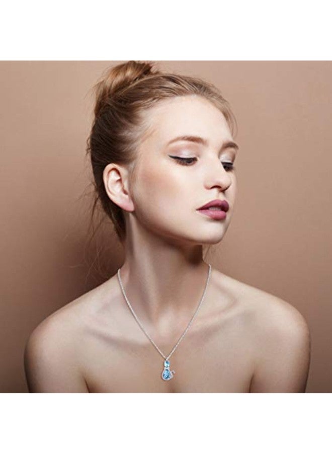 EleQueen Alloy Crystal Pendant Necklace - Image 4