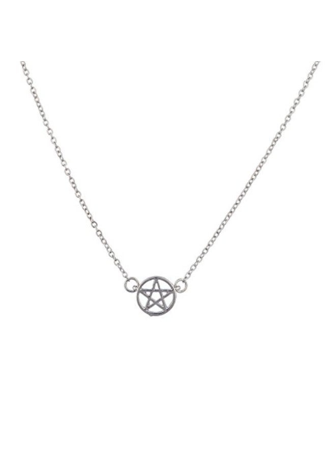 Lux Accessories Silver Tone Brass Chain Necklace  - Image 1