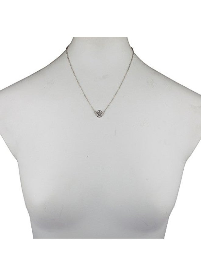 Lux Accessories Silver Tone Brass Chain Necklace  - Image 3