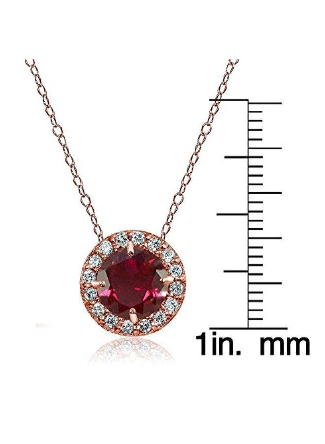 Ice Gems 925 Sterling Silver Chain Necklace With Ruby - Image 3