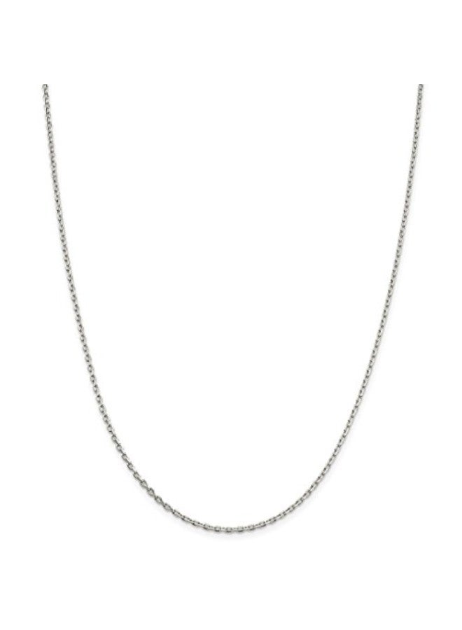 ICE CARATS 925 Sterling Silver Beveled Oval Pendant Necklace - Image 1