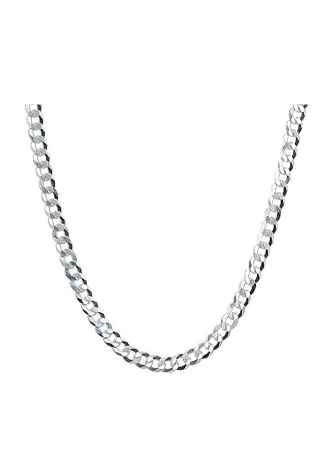 Hoops & Loops - 925 Sterling Silver Curb Chain Necklace - Image 1