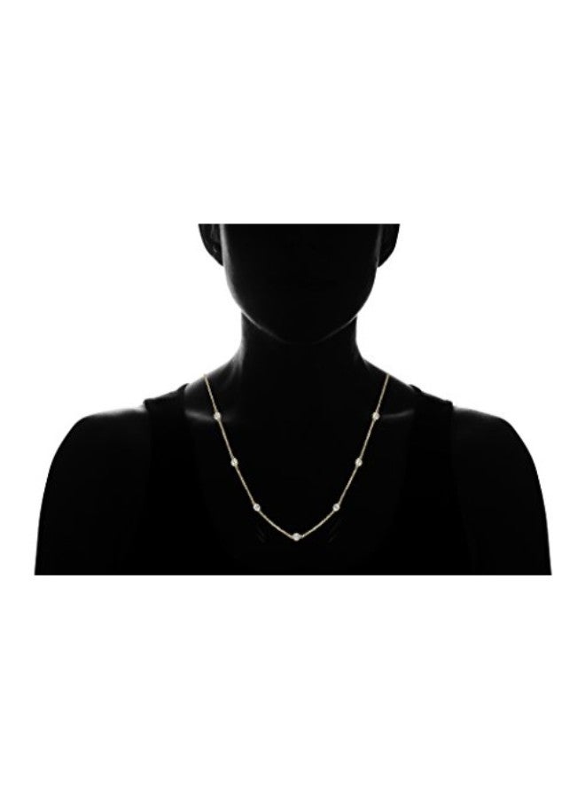 إن واي سي سترلينج عقد على شكل سلسلة من الفضة الإسترليني عيار 925 مع الزركونيا المكعبة - Image 3