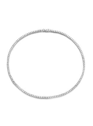Rhodium Plated Brass Pendant Necklace With Zircon - v1552139232/N21640253A_1