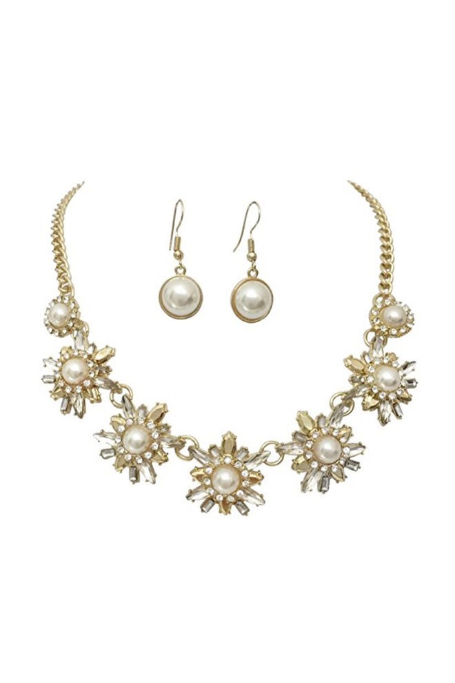 Gypsy Jewels - Brass Chain Necklace And Earring Set - Image 1