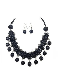 Brass Chain Necklace And Earring Set