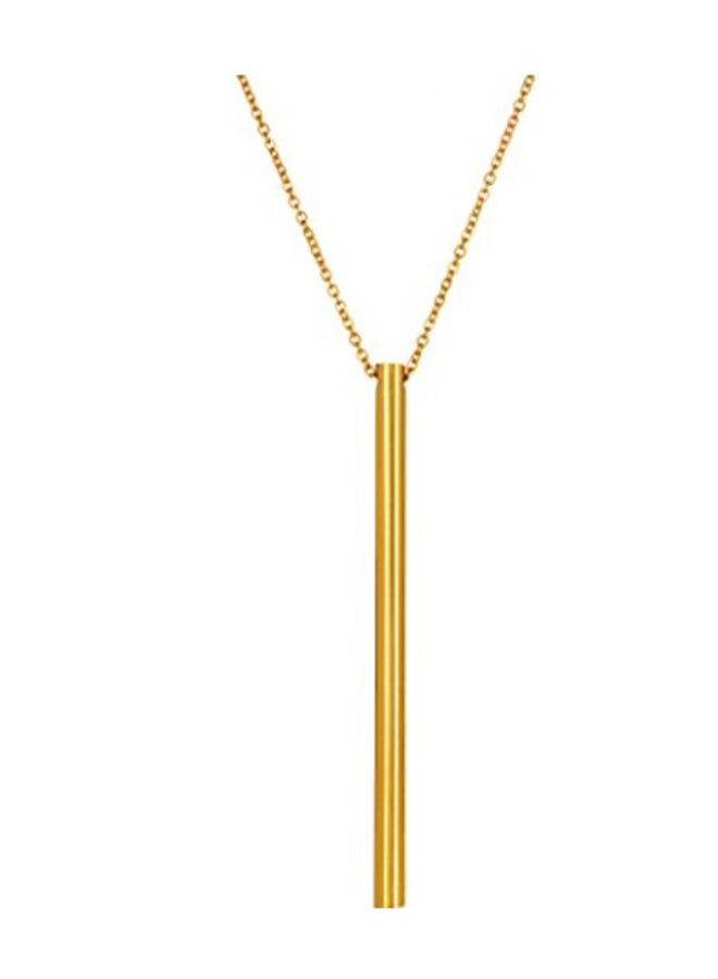 ELYA Jewelry Stainless Steel Polished Bar Pendant Necklace - Image 1