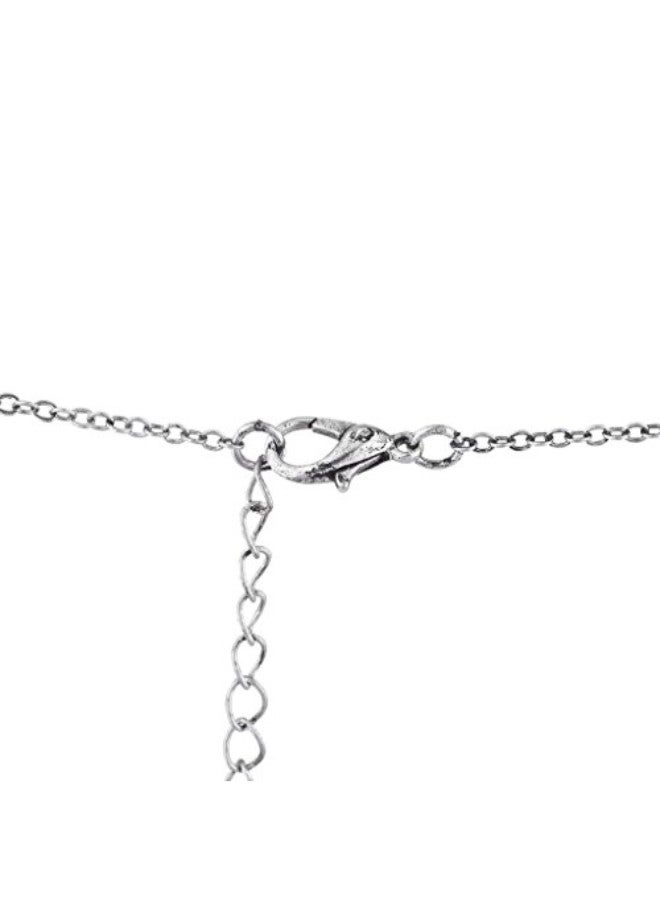 Lux Accessories Silver Tone Brass Pendant Necklace - Image 3