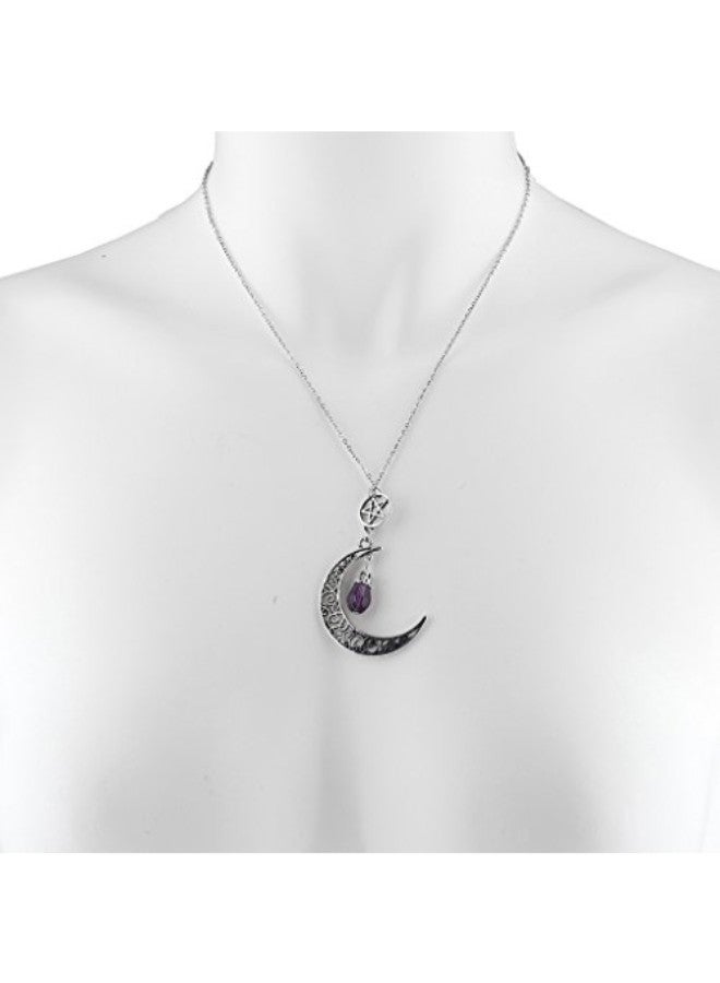 Lux Accessories Silver Tone Brass Pendant Necklace - Image 4