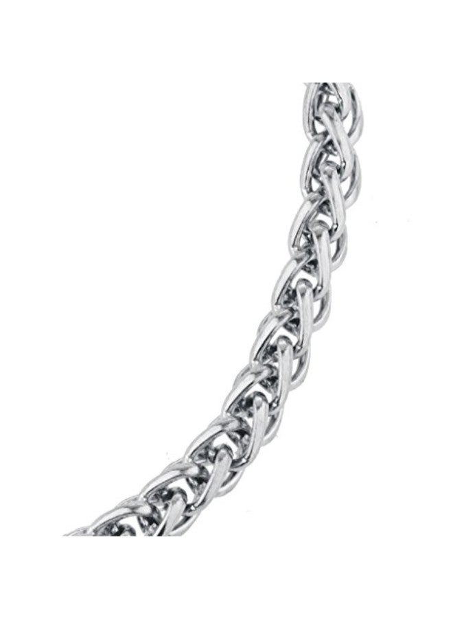 Lux Accessories - Silver Tone Brass Chain Necklace - Image 1