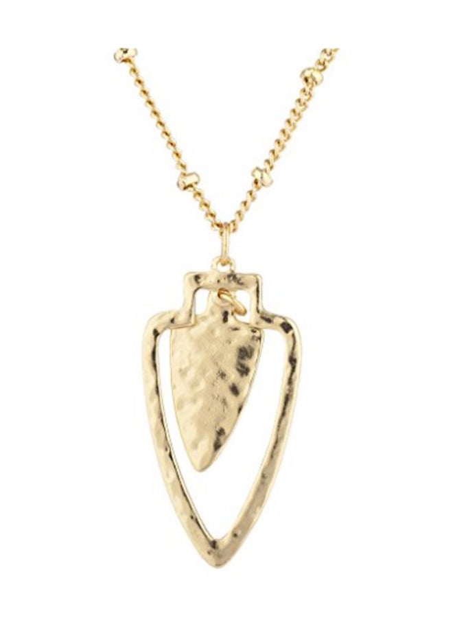 Lux Accessories Brass Charm Pendant Necklace - Image 1