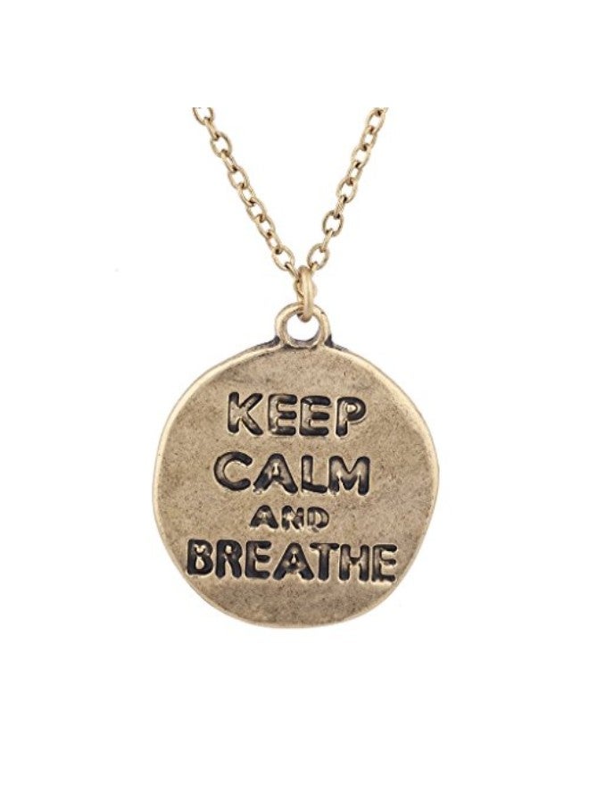 Lux Accessories Brass Pendant Necklace - Image 1