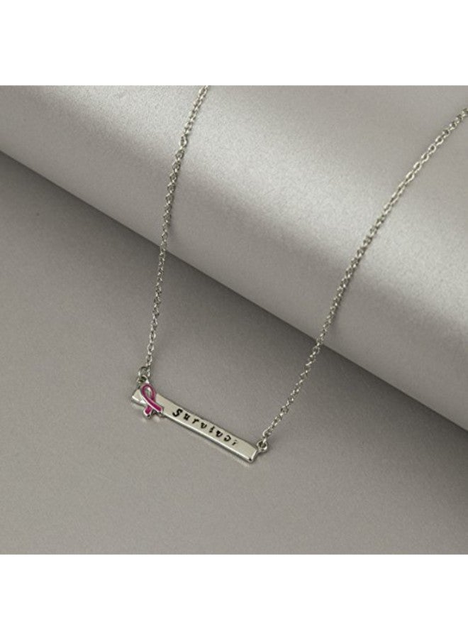 Lux Accessories - Silver Tone Brass Chain Necklace - Image 1