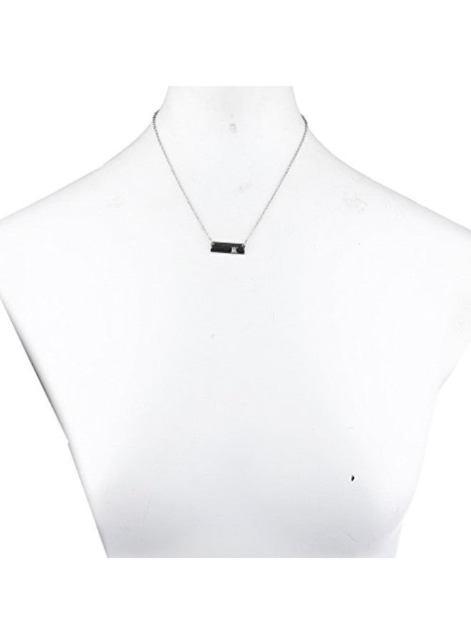 Lux Accessories Silver Tone Brass Chain Necklace - Image 2