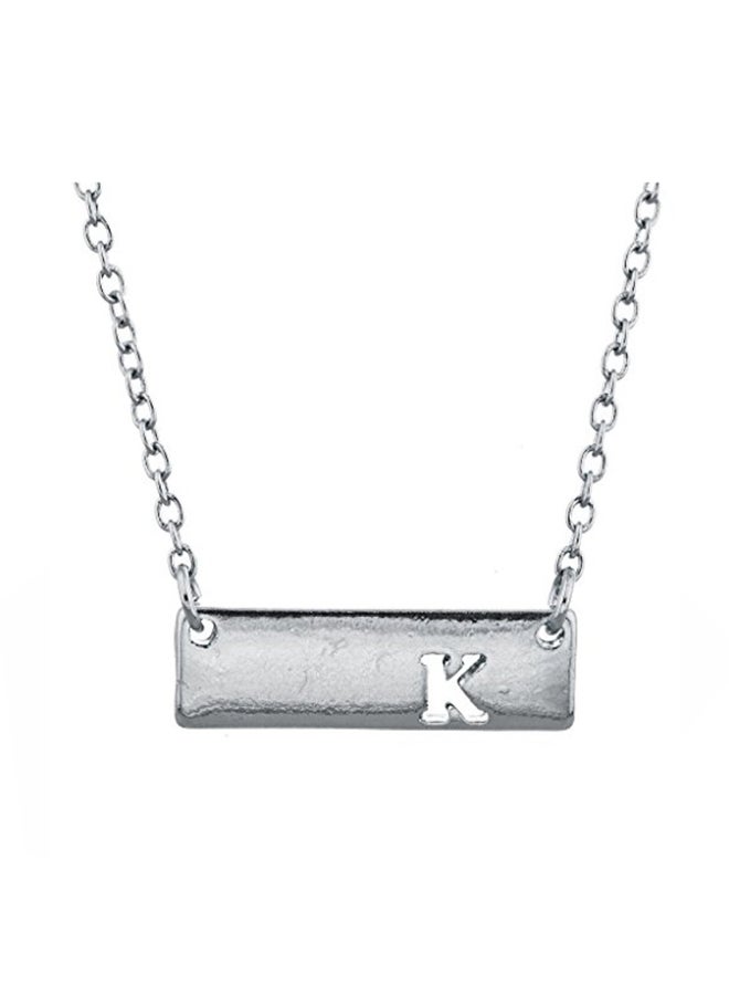 Lux Accessories Silver Tone Brass Chain Necklace - Image 1