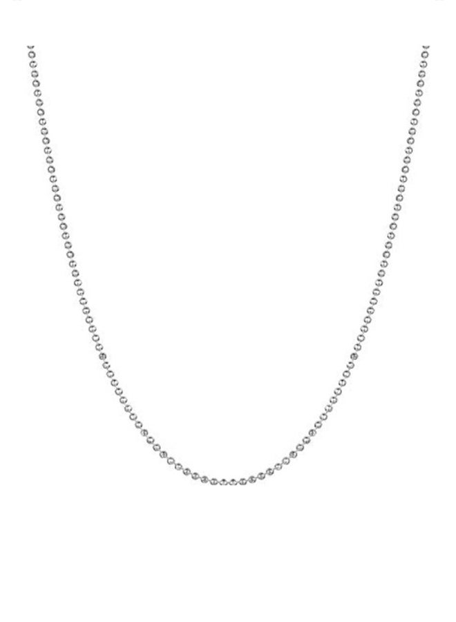 Amberta 925 Sterling Silver Ball Bead Chain Necklace  - Image 1