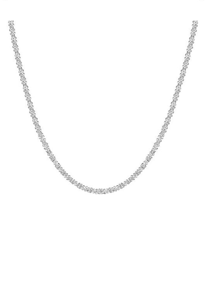 Amberta 925 Sterling Silver Snow and Rock Chain Necklace - Image 1