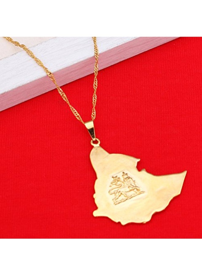 Ethiopian Map Pendant Necklace - v1552139561/N21650229A_3