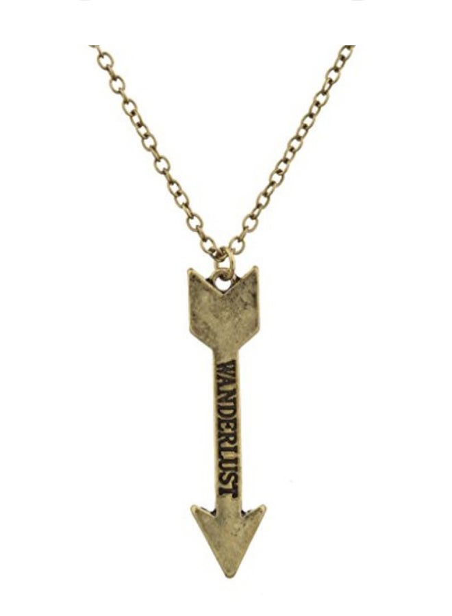 Lux Accessories - Brass Pendant Necklace - Image 1