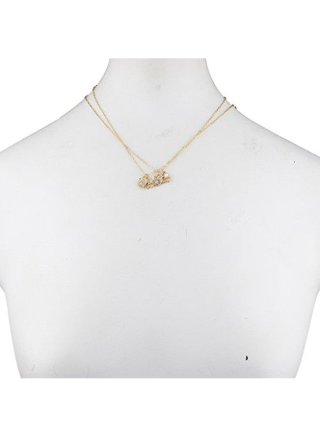 لوكس اكسسوريكس قلادة بسلسلة من النحاس الأصفر من قطعتين - Image 2