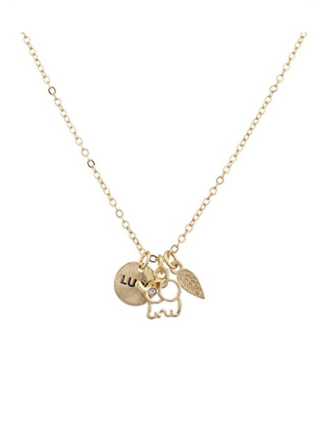 Lux Accessories Brass Charm Necklace  - Image 1
