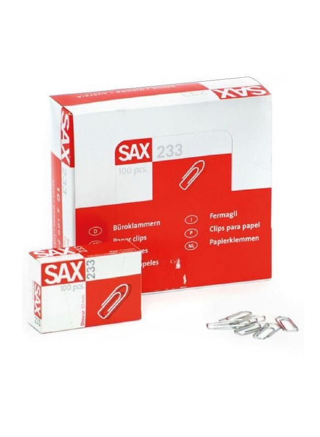 Sax - 10 Box Paper Clips Silver - Image 1