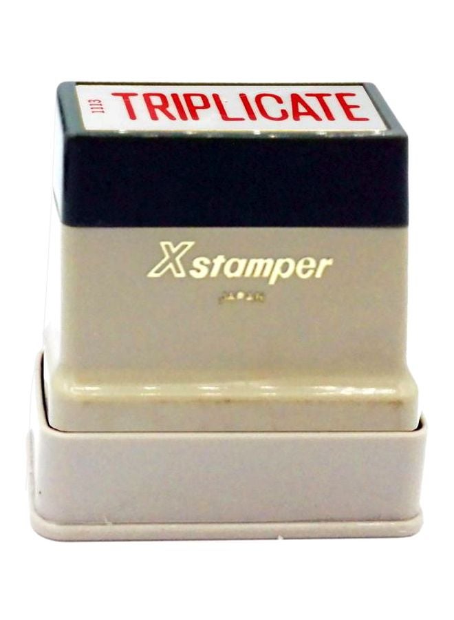 ختم مزود بحبر لعبارة «Triplicate» طراز 1113 بيج/أسود/أحمر