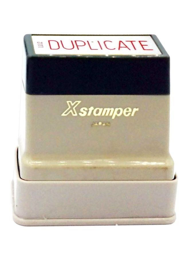 ختم مزود بحبر لعبارة «Duplicate » طراز 1112 بيج/أسود/أحمر