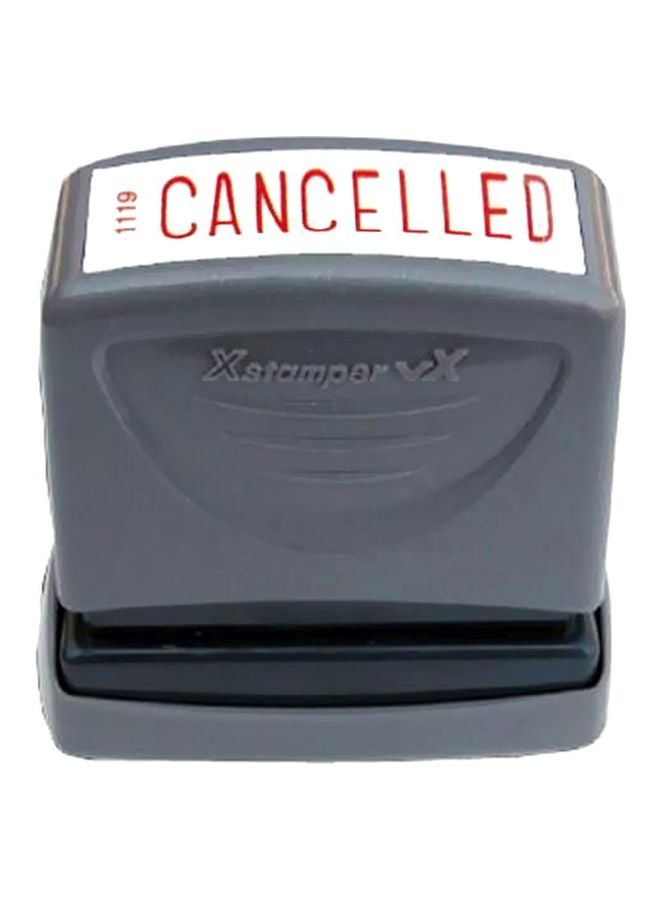 Pre-Inked 1119 Cancelled Stamp Grey/Red