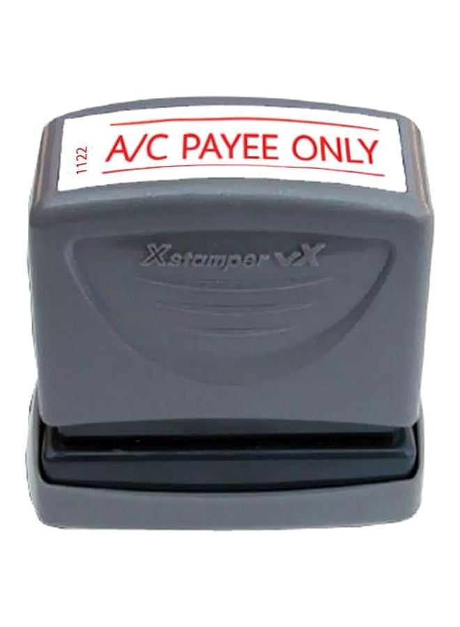 ختم مزود بحبر لعبارة «A/C Payee Only» طراز 1122 رمادي/أحمر