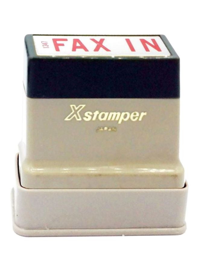 ختم مزود بحبر لعبارة «Fax In Posted» طراز 1347 بيج/أسود/أحمر