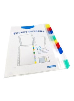 Bindermax A4 Size Pocket Index Divider White/Blue/Red 