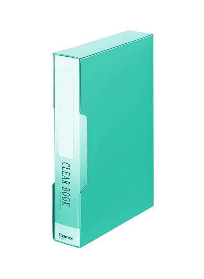 COMIX Clear Book File Folder Green