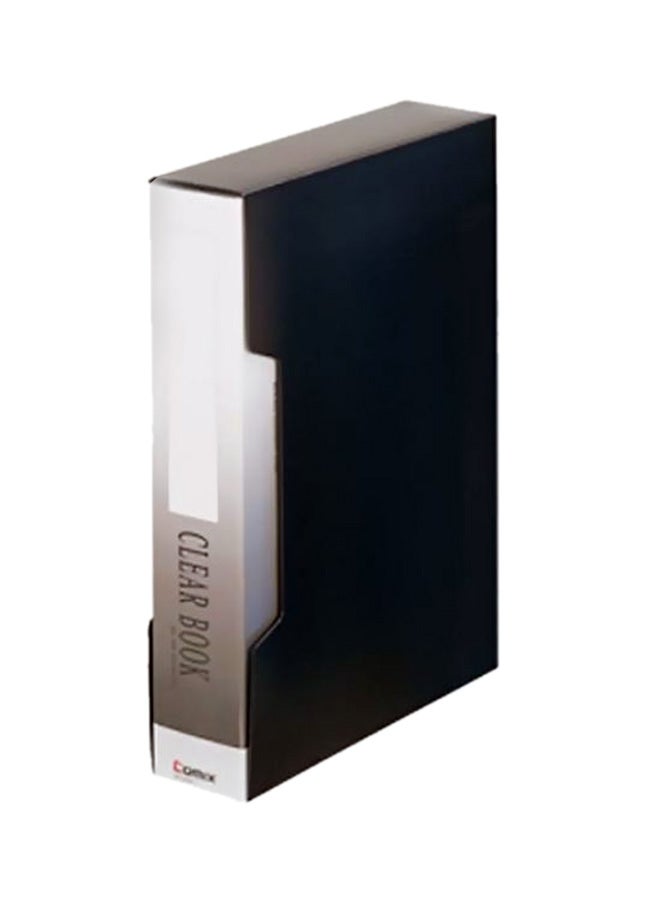 COMIX Clear Book File Folder Black 